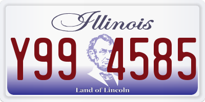 IL license plate Y994585