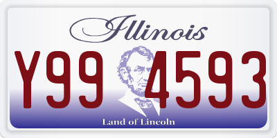 IL license plate Y994593