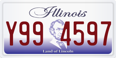 IL license plate Y994597