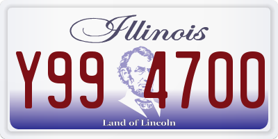 IL license plate Y994700