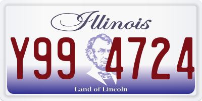 IL license plate Y994724