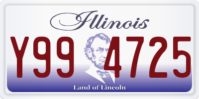 IL license plate Y994725