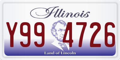 IL license plate Y994726