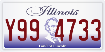 IL license plate Y994733