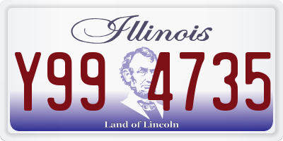 IL license plate Y994735