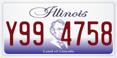 IL license plate Y994758