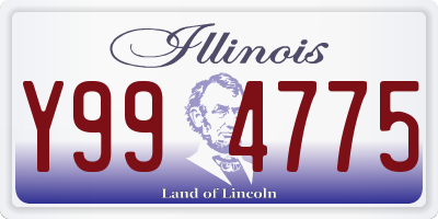 IL license plate Y994775