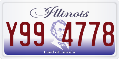 IL license plate Y994778