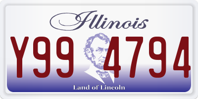 IL license plate Y994794