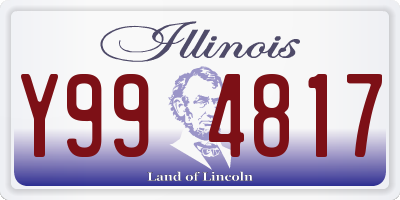 IL license plate Y994817
