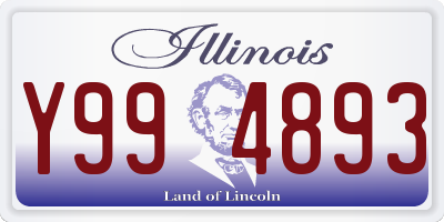 IL license plate Y994893