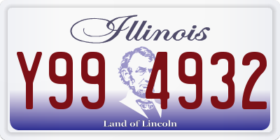 IL license plate Y994932