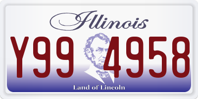 IL license plate Y994958