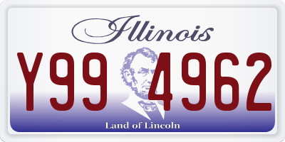 IL license plate Y994962