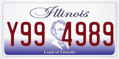 IL license plate Y994989