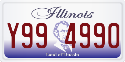 IL license plate Y994990