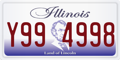 IL license plate Y994998