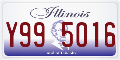 IL license plate Y995016