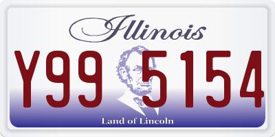 IL license plate Y995154