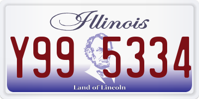 IL license plate Y995334