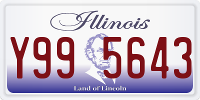 IL license plate Y995643