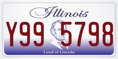 IL license plate Y995798