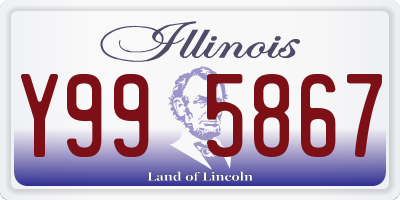 IL license plate Y995867