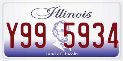 IL license plate Y995934