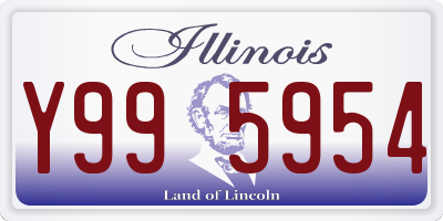 IL license plate Y995954