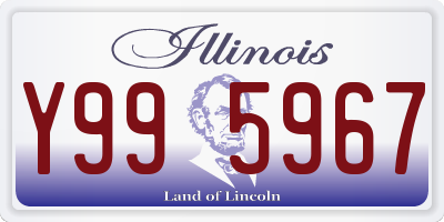 IL license plate Y995967