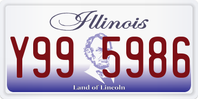 IL license plate Y995986
