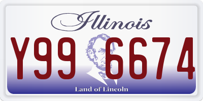 IL license plate Y996674