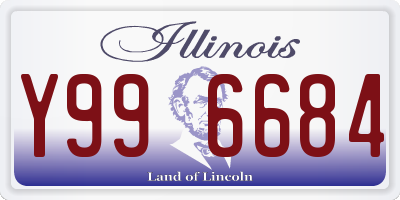 IL license plate Y996684