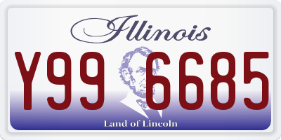 IL license plate Y996685
