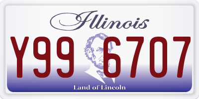 IL license plate Y996707