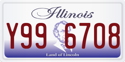 IL license plate Y996708