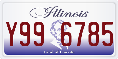 IL license plate Y996785