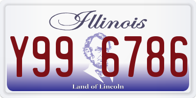IL license plate Y996786
