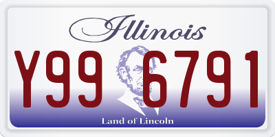 IL license plate Y996791