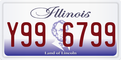 IL license plate Y996799