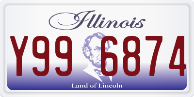 IL license plate Y996874