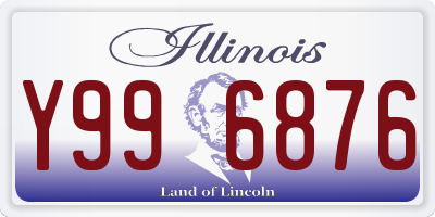 IL license plate Y996876