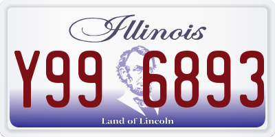 IL license plate Y996893
