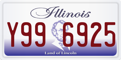 IL license plate Y996925