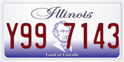 IL license plate Y997143