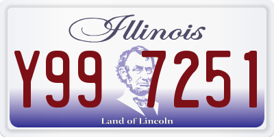IL license plate Y997251