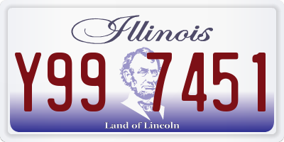 IL license plate Y997451