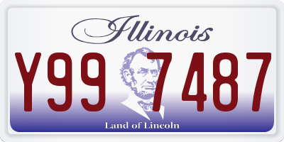 IL license plate Y997487