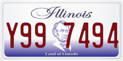 IL license plate Y997494
