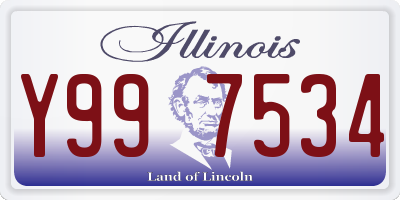IL license plate Y997534